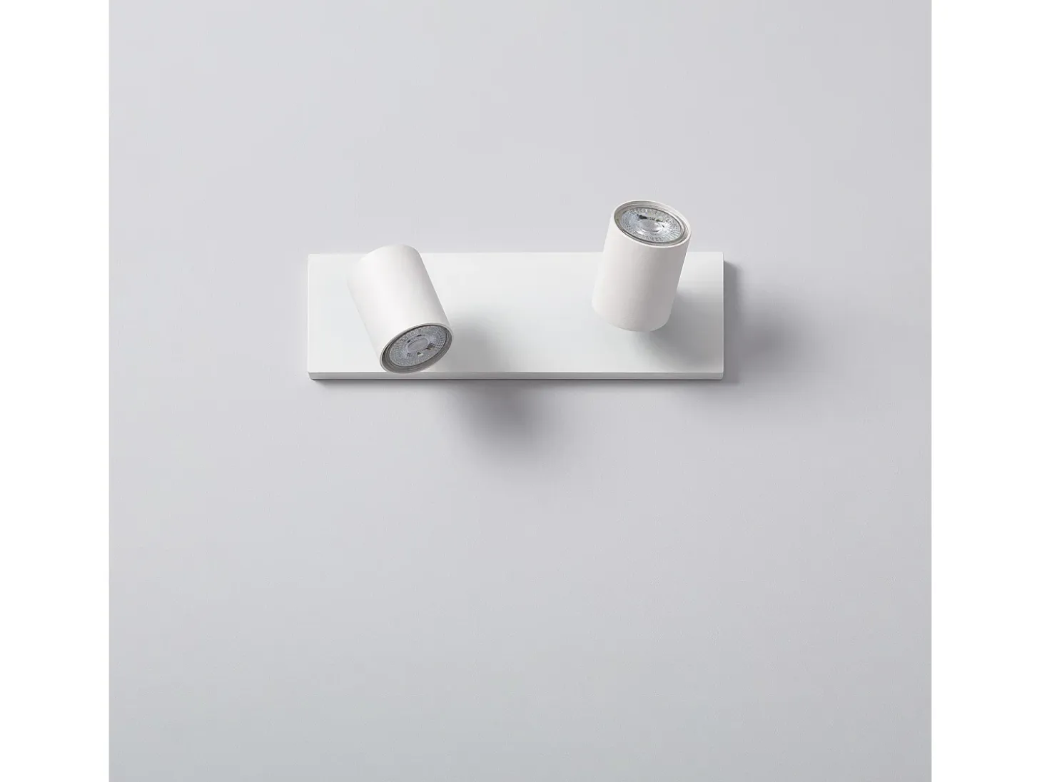 Aplique Aluminio Gylu 2 Focos para Bombilla GU10 Blanco