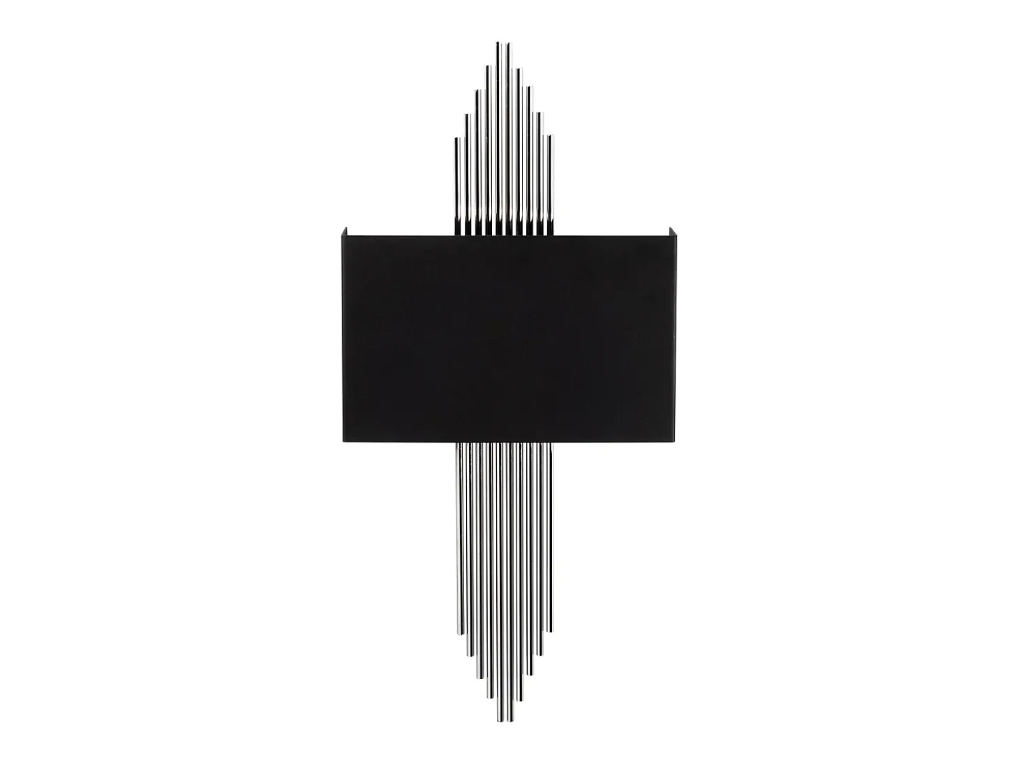 Aplique art déco en metal negro y plateado - L. 22 x Alt. 75 cm - SANGARIUS