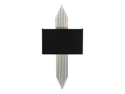 Aplique art déco en metal negro y plateado - L. 22 x Alt. 75 cm - SANGARIUS