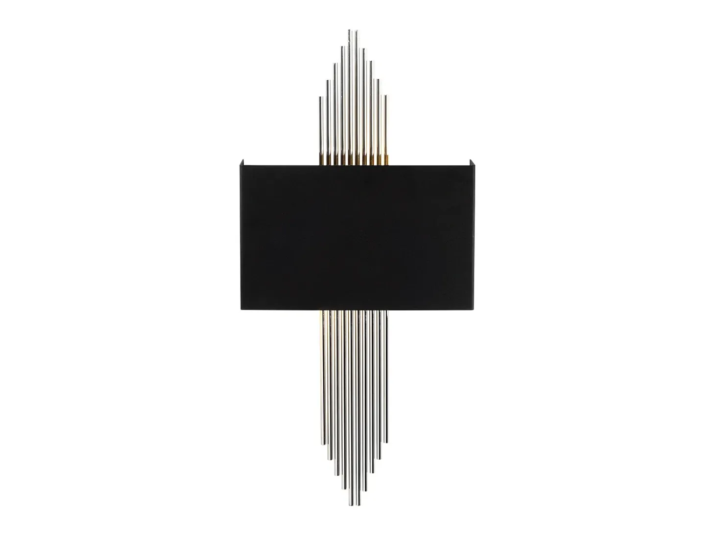 Aplique art déco en metal negro y plateado - L. 22 x Alt. 75 cm - SANGARIUS