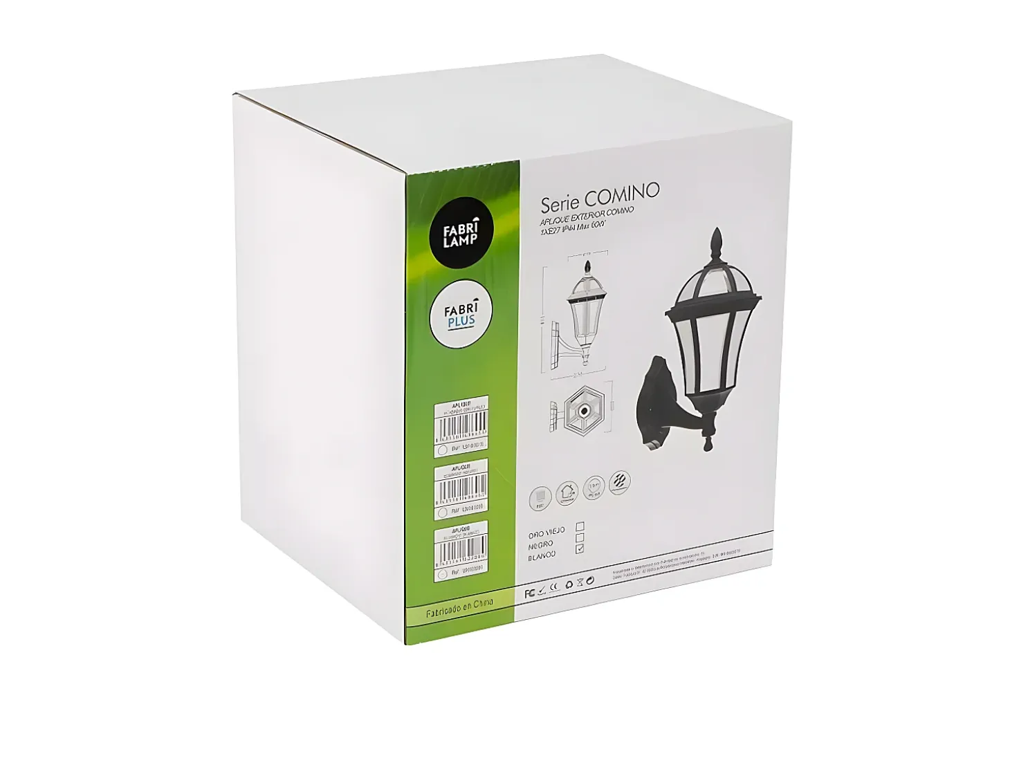 Aplique Blanco Clasico Para Exterior Comino