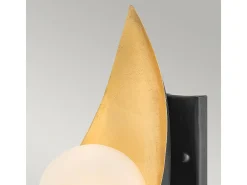 Aplique contemporáneo de acero dorado negro mate 1 luz G9 3 LED 3000 K 300 lm Ren
