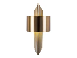 Aplique de arte déco de metal dorado - Ancho 22 x Alt. 75 cm - SANGARIUS