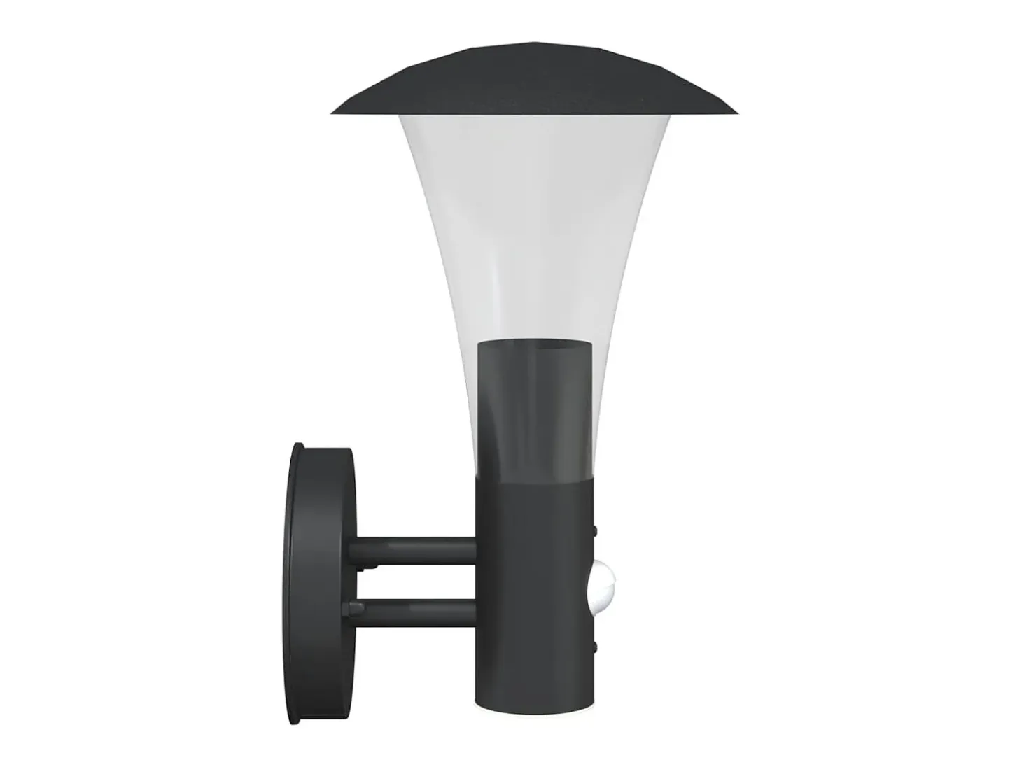Aplique de exterior con sensor acero inoxidable negro ES761358