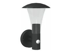 Aplique de exterior con sensor acero inoxidable negro ES761358