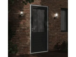 Aplique de exterior con sensor acero inoxidable negro ES761358