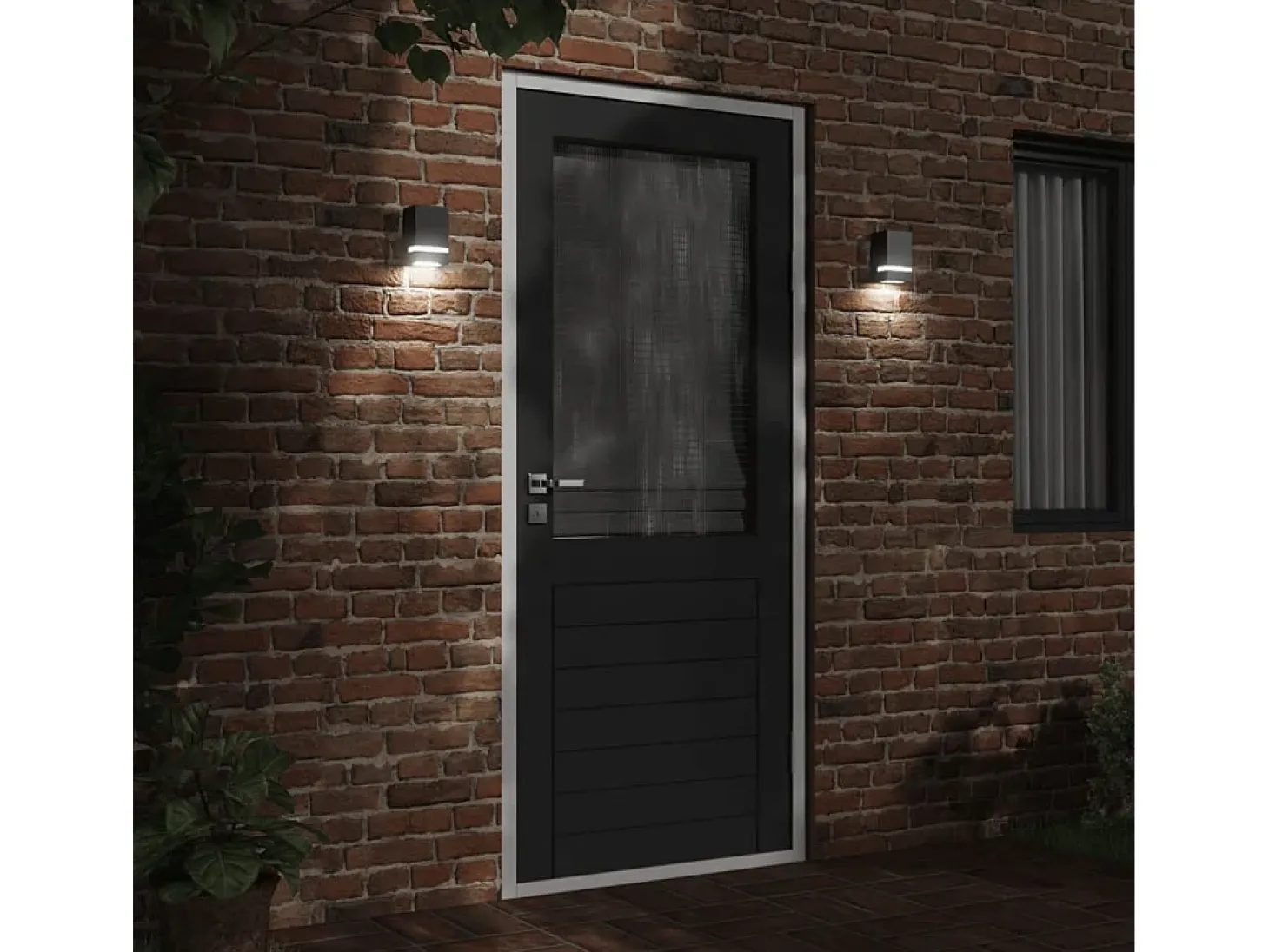 Aplique de exterior de acero inoxidable negro ES932531