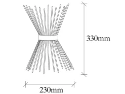 Aplique de metal - lámpara Alt. 33 cm - Negro - KIRPI