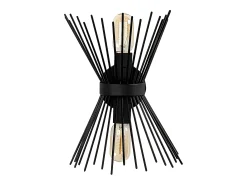 Aplique de metal - lámpara Alt. 33 cm - Negro - KIRPI