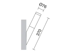 Aplique de pared ABREGO estilo clásico - Alt. 37 cm - E27 11W - INOX AISI 316 - IP44 -inox