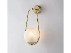 Aplique de pared Afrodita de hierro bronceado, 1 luz, esfera dm.14,16 d.19 BL286-AP1-BRZ