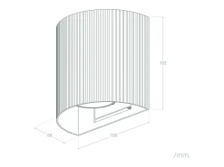 Aplique de Pared Aluminio Aritz Blanco