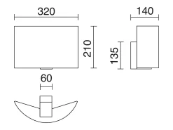 Aplique de pared Amsterdam de estilo clásco- Alt. 21 cm - interior- acero y niquel satinado- pantalla algodón marrón- E27 Ø45 Máx. 40W- IP20