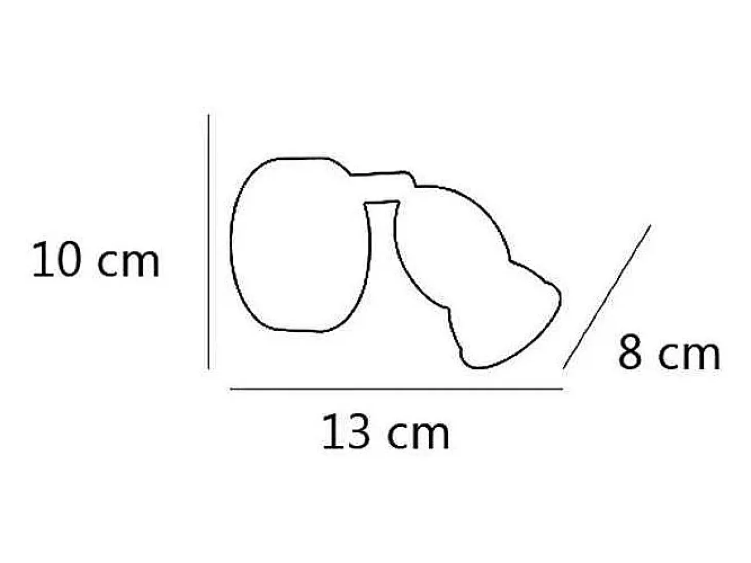 Aplique de pared Bala acabado en niquel satinado 10 cm(alto) 8cm(ancho) 13cm(largo)