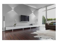 Aplique de pared BRICK estilo moderno de aluminio - Ancho 6,5 x Alt. 7,2 cm - aluminio cepillado - LED SMD 3W - 3K - 110º - IP20