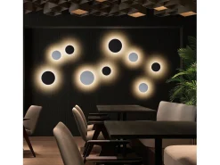 Aplique de pared CIRCULAR estilo moderno y versátil - D.ø20 cm - LED SMD 9W - 890lm y 3k - aluminio y blanco