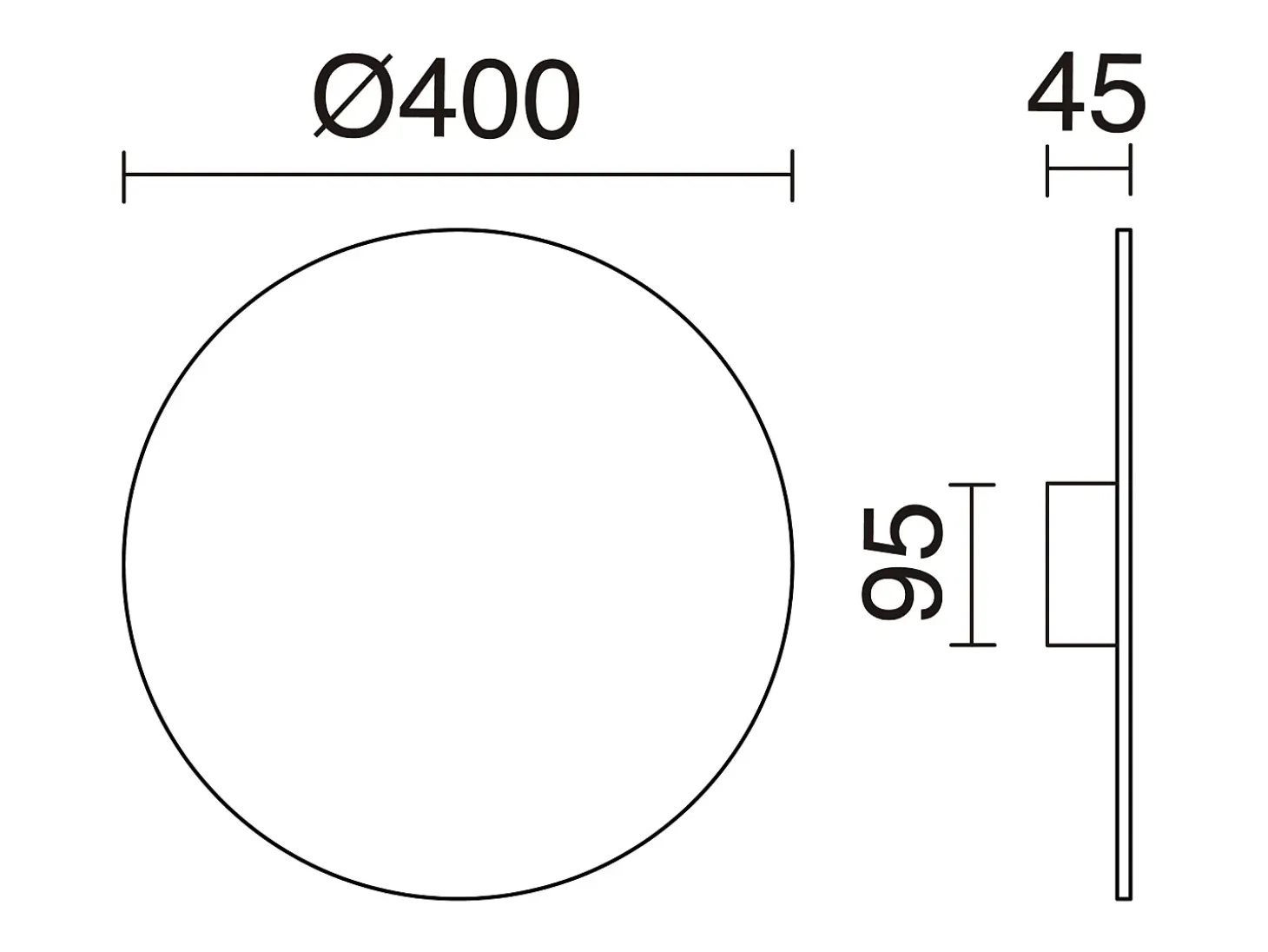 Aplique de pared CIRCULAR estilo moderno y versátil - D.ø40 cm - LED SMD 28W - 3020lm y 3k - aluminio y blanco
