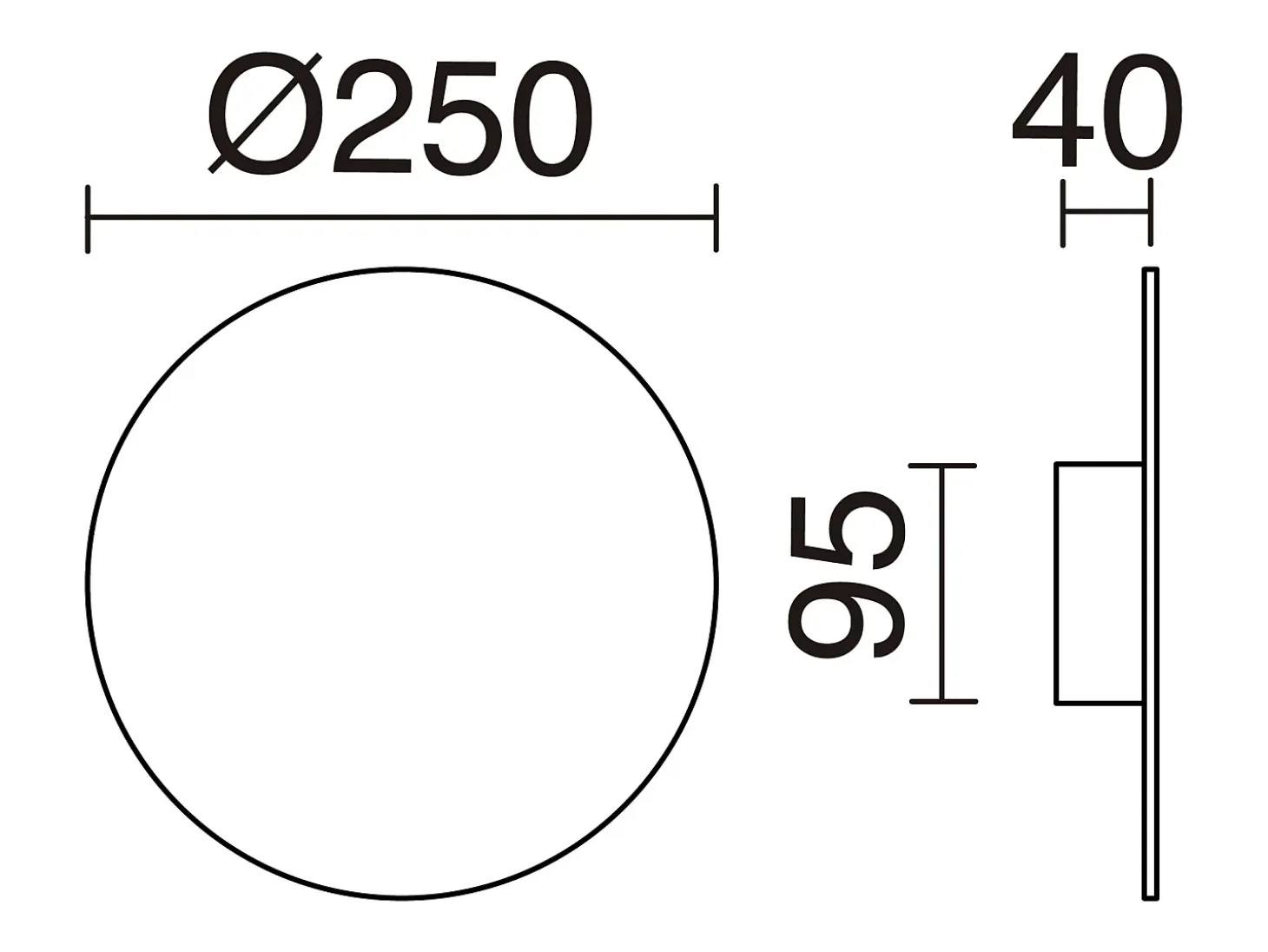 Aplique de pared CIRCULAR estilo moderno y versátil - D.ø25 cm - LED SMD 13W - 1155lm y 3k - aluminio y negro