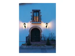 Aplique de pared CLIC CLAC 4 estilo clásico - Alt. 45 cm x anchura 32 cm- E27 42W - poliamida - ip44 - blanco
