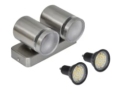Aplique de pared cónico, LED e inoxidable ES388083