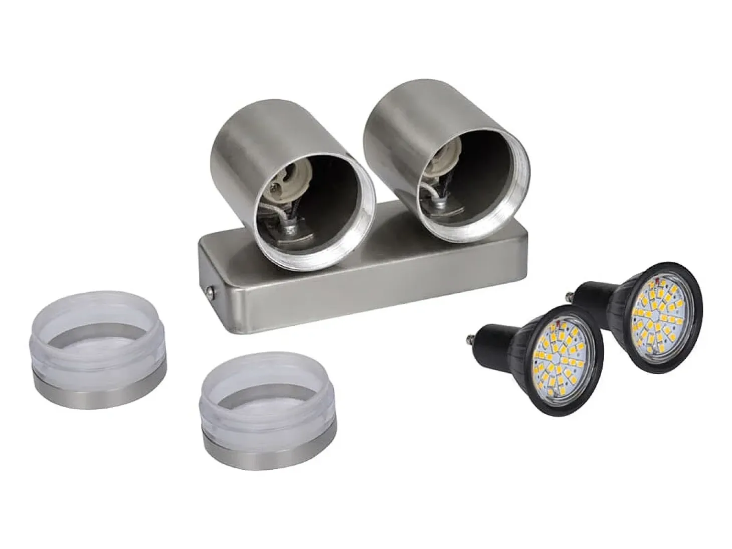 Aplique de pared cónico, LED e inoxidable ES388083