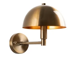 Aplique de pared con forma de seta en metal efecto latón - A. 29 x D. 20 cm - ELDO