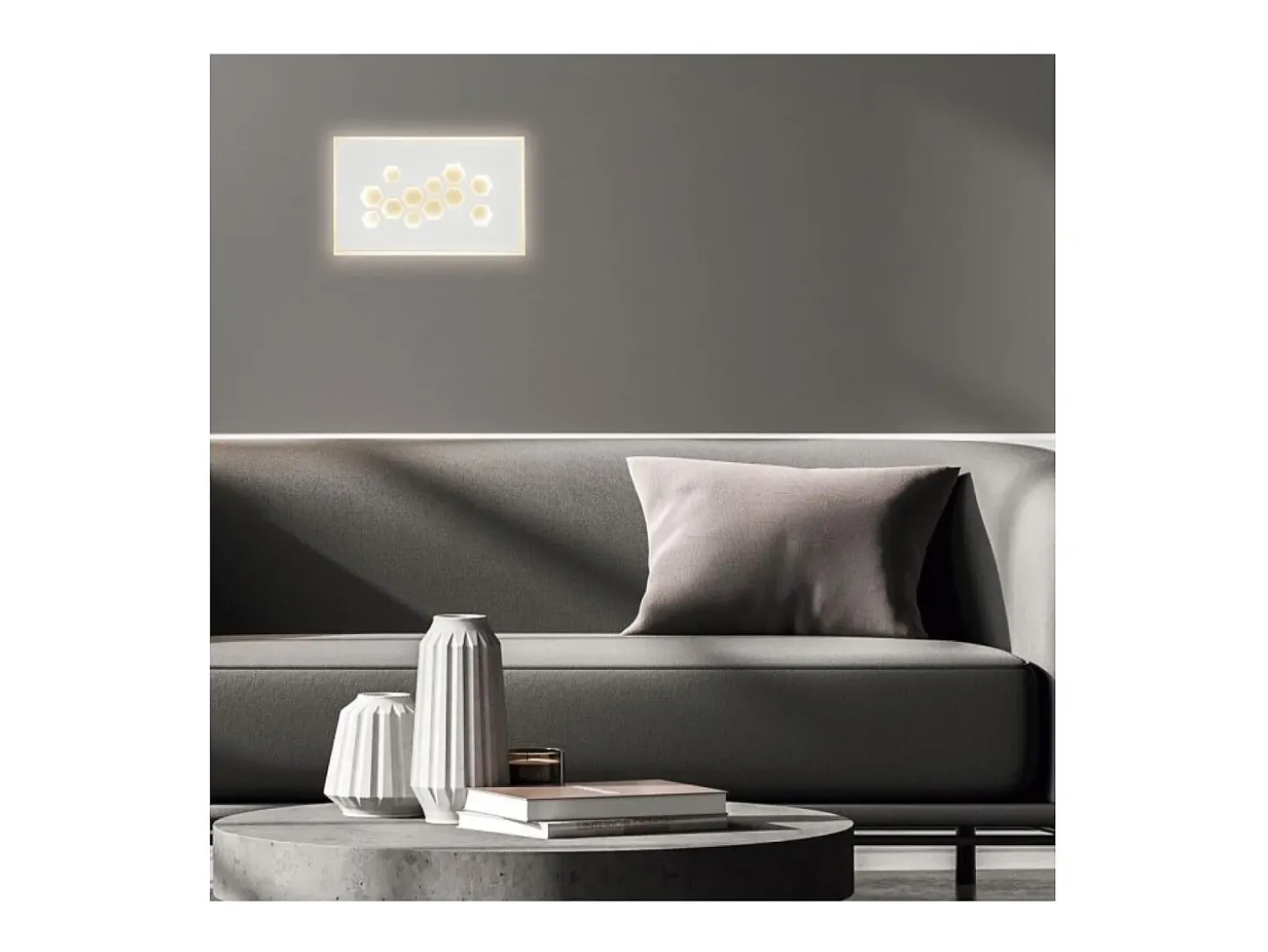 Aplique de pared con led integrado modelo Dembe acabado blanco 4cm(alto) 24cm(ancho) 15 cm
