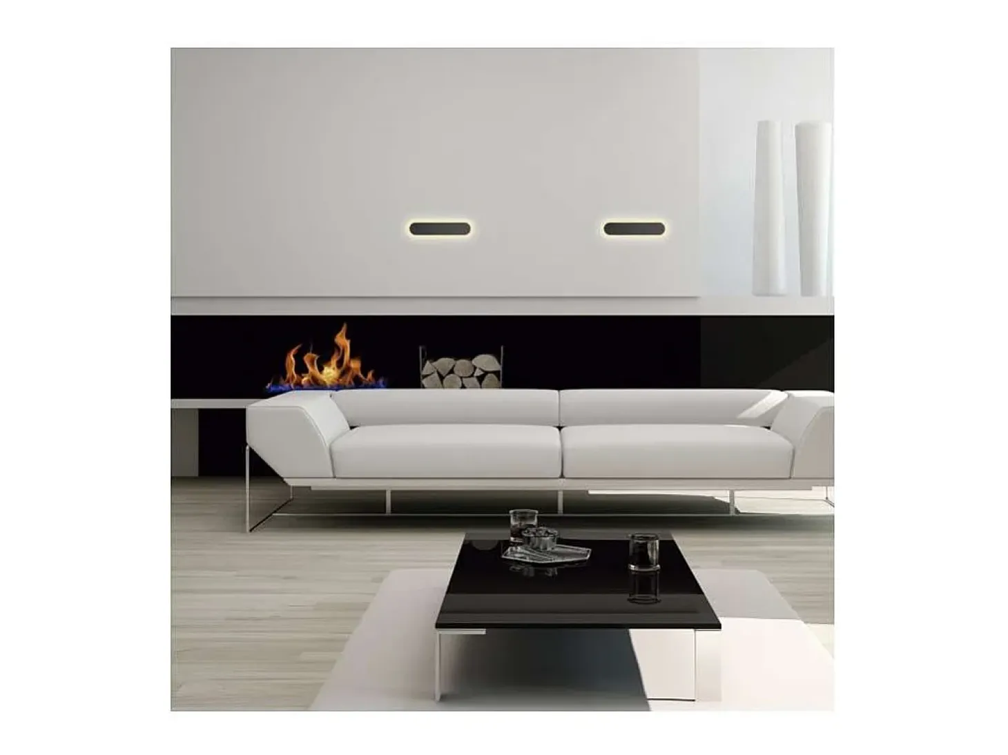 Aplique de pared con led integrado modelo Sultán acabado negro, 20cm(alto) 6cm(ancho) 6cm