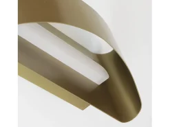 Aplique de pared COOPER estilo moderno y versátil - Anchura 24 cm - LED SMD 9W - 850lm y 3K - up&down - acero y oro mate