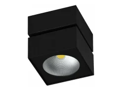 Aplique de pared cuadrado ajustable LED tricolor Rubyc de 14 W en color negro