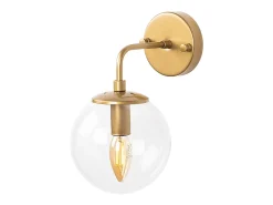 Aplique de pared de metal con globo - D. 15 x 27 cm - Dorado - BARLATI