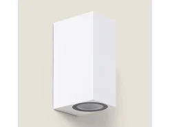 Aplique de Pared Exterior Iluminación Doble Cara Miseno Blanco Blanco