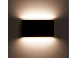Aplique de Pared Exterior LED 10W Iluminación Doble Cara Rectangular Negro Luming II