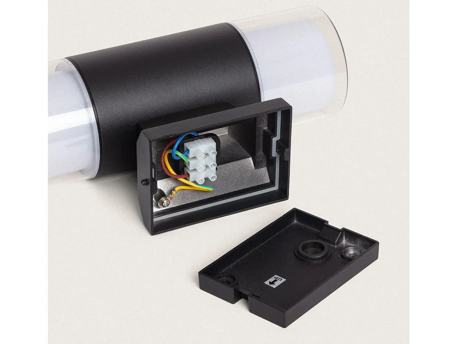 Aplique de Pared Exterior Aluminio Docker Negro