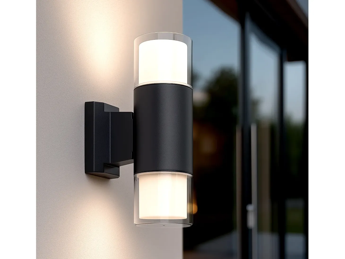 Aplique de Pared Exterior Aluminio Docker Negro