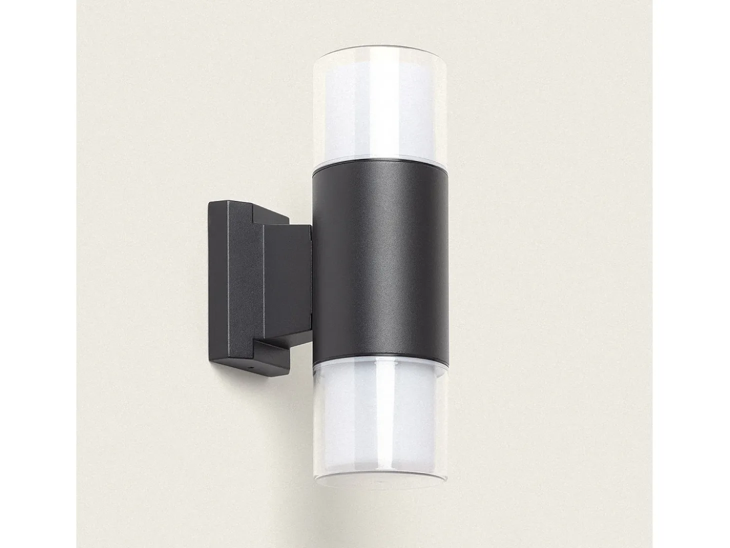 Aplique de Pared Exterior Aluminio Docker Negro
