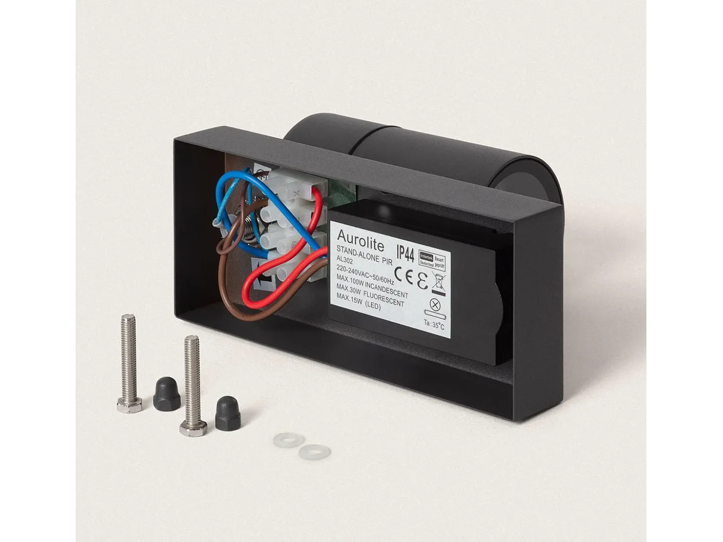 Aplique de Pared Exterior Acero Inoxidable con Sensor PIR Stone Antracita