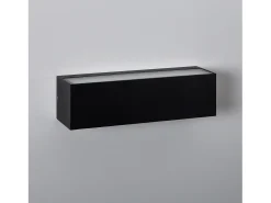 Aplique de Pared Exterior LED 10W Iluminación Doble Cara Rectangular Negro Lena 4000K Blanco Neutro