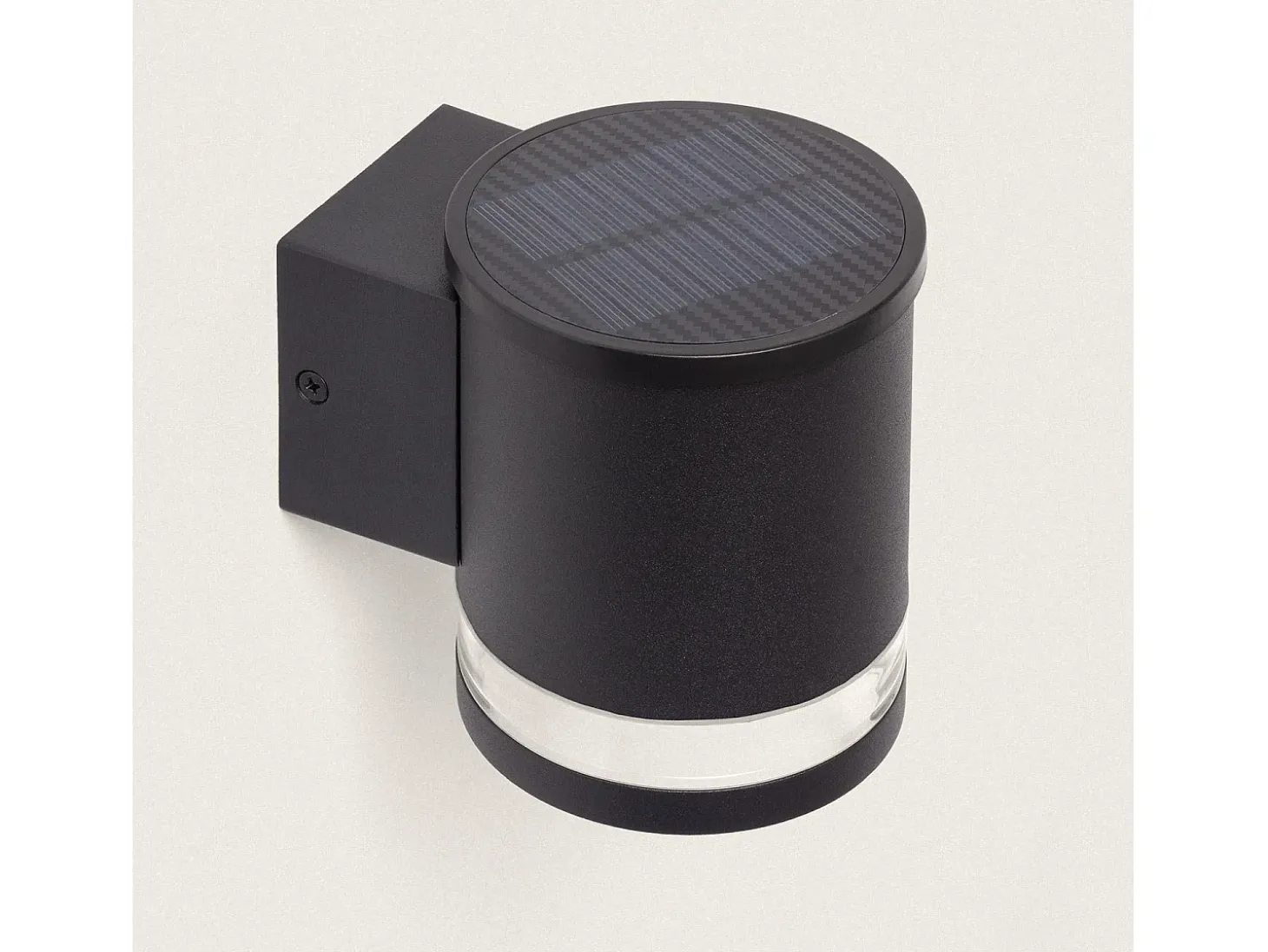 Aplique de Pared Exterior Solar LED Aluminio Draco Negro