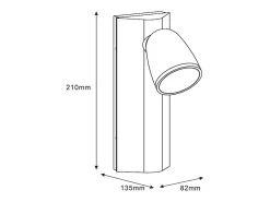 Aplique de Pared Exterior Aluminio Abel Blanco