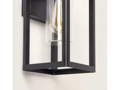 Aplique de Pared Exterior Aluminio Ankari Negro