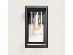 Aplique de Pared Exterior Aluminio Ankari Negro