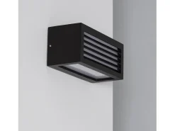 Aplique de Pared Exterior Metal Verina Negro