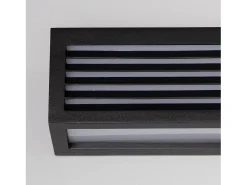 Aplique de Pared Exterior Metal Verina Negro