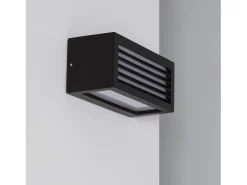 Aplique de Pared Exterior Metal Verina Negro