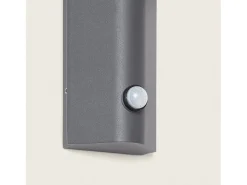 Aplique de Pared Exterior LED 12W Aluminio con Sensor de Movimiento PIR Abel Dos Focos Gris Oscuro