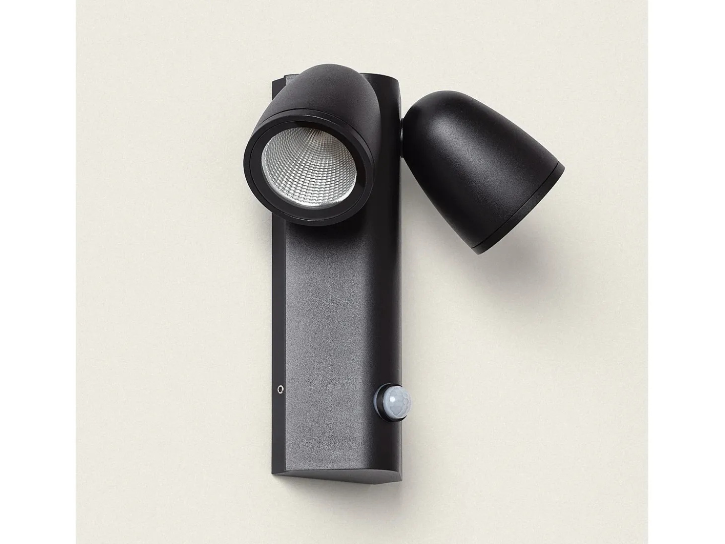 Aplique de Pared Exterior LED 12W Aluminio con Sensor de Movimiento PIR Abel Dos Focos Gris Oscuro