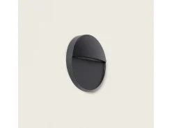 Aplique de Pared Exterior LED 3W CCT Seleccionable Superficie Circular Jade Negro