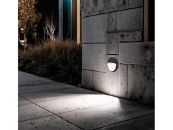 Aplique de Pared Exterior LED 3W CCT Seleccionable Superficie Circular Jade Negro