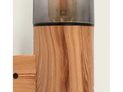 Aplique de Pared Exterior Acero Inoxidable Emley Duo Marrón claro